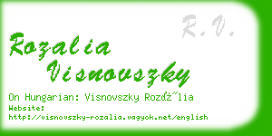 rozalia visnovszky business card